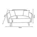 2-zitsbank Midt 132x70x80,5 cm blauw [en.casa], Huis en Inrichting, Banken | Sofa's en Chaises Longues, Verzenden, Nieuw