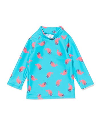 HEMA Babyzwemshirt UPF40+ garnalen felblauw laag geprijsd, Verzenden, Nieuw
