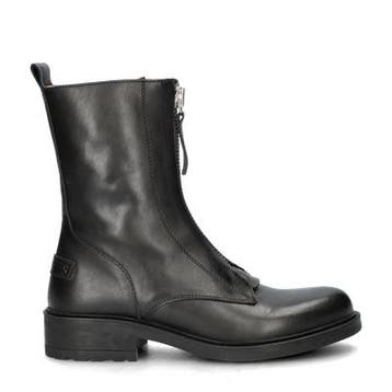 Shabbies Amsterdam Dean bikerboots voor dames in het Zwart, Shabbies Amsterdam, Verzenden, Zwart, Lage of Enkellaarzen