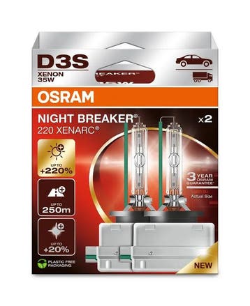 Osram D3S Lamp Night Breaker Set 220 Xenarc 4500K PK32D-5..., Ophalen of Verzenden, Nieuw