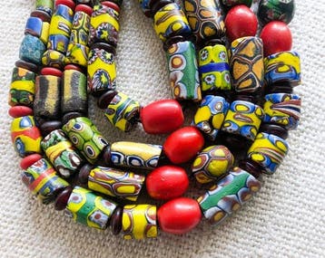Kralensnoer - Mali - (x88) Millefiori Murano