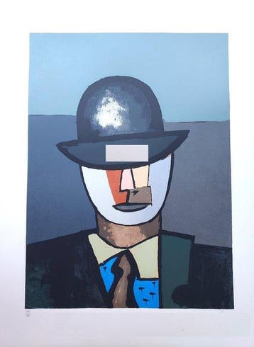 Jean Hélion (1904-1987) - Portrait dhomme au chapeau melon