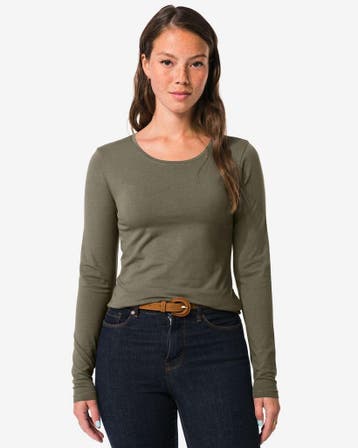 HEMA Dames T-shirt jersey essentials grijs 2 voor 24.99, Verzenden, Nieuw