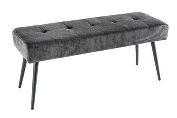 Design bank BOUTIQUE 100cm donkergrijs koord zwart metalen, Huis en Inrichting, Ophalen of Verzenden, Nieuw