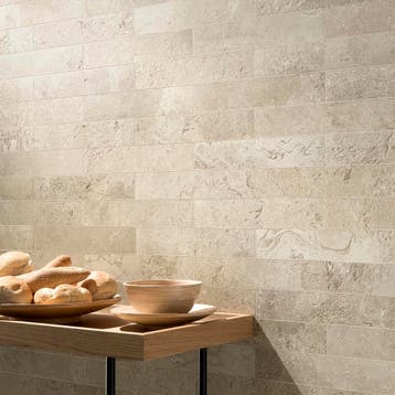 1,12 m2 6x30 beige / almond - haardplateau, Ophalen, Keramiek, Nieuw, Minder dan 20 cm