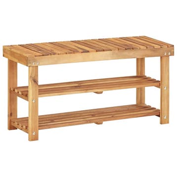 vidaXL Schoenenrek 90x32x46 cm massief acaciahout, Verzenden, Nieuw