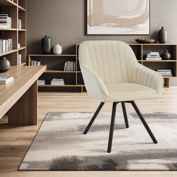 Draaibare fluwelen stoel Snug, gestoffeerd, Huis en Inrichting, Stoelen, Verzenden, Nieuw