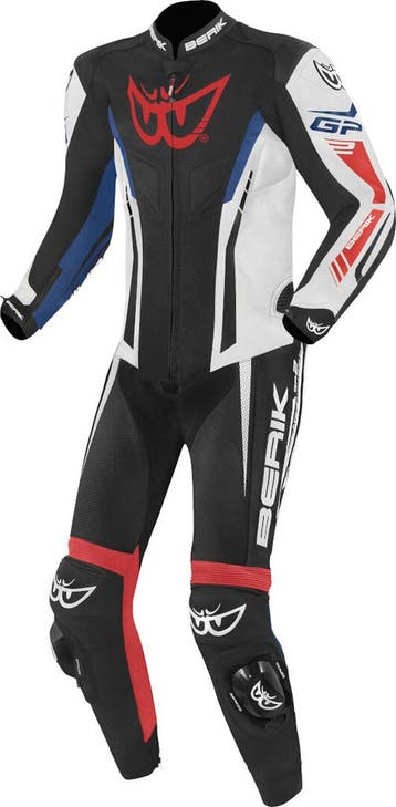 Berik Monza Zwart Wit Rood Blauw 1-Delig Motorpak, Nieuw met kaartje, Overall, Berik, Heren