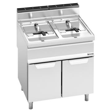 GGM Gastro | Dubbele gasfriteuse - 15+15 liter - 25,4 kW - |, Verzenden, Nieuw