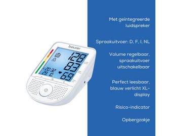 Beurer BM 49 - Bloeddrukmeter bovenarm - Spraakfunctie, Verzenden, Nieuw