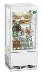 Bartscher Mini-koelvitrine 78L | Wit | 3 roosters | LED-verl, Ophalen of Verzenden, Nieuw