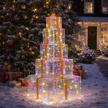 vidaXL Kerst led-cadeaudozen stapel 250 LEDs Meerkleurig, Diversen, Verzenden, Nieuw