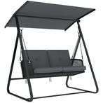 Hollywoodschommel Rattan 2-zits Tuinschommel Met Verstelbaar, Tuin en Terras, Tuintafels, Verzenden, Nieuw