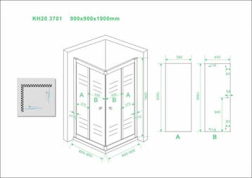Aanbieding: Wiesbaden eco hoekinstap douchecabine 5mm, Doe-het-zelf en Verbouw, Ophalen of Verzenden, Nieuw