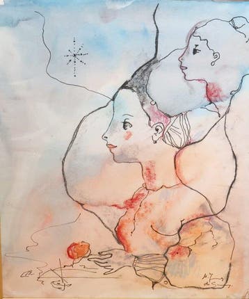 Miquel Torner de Semir (1938) - Rostros femeninos de perfil, Antiek en Kunst