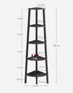 Hoekplank 5 Niveaus met Stalen Frame – Hoekboekenkast, Verzenden, Nieuw