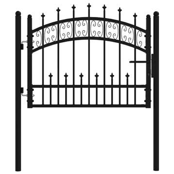 Zwarte Tuinpoort 103x120cm | 54% Korting | Snel Beslissen, 100 tot 150 cm, Ophalen of Verzenden, Zo goed als nieuw, Looppoort
