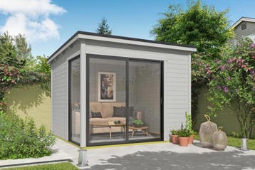 Outdoor Life Tuinhuis Julia 28 mm Vuren Platinum Grey 295 x, Tuin en Terras, Tuinhuizen, Nieuw