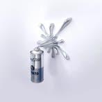 2FAST - Chrome Silver Graffiti Soup Splash Can Sculpture