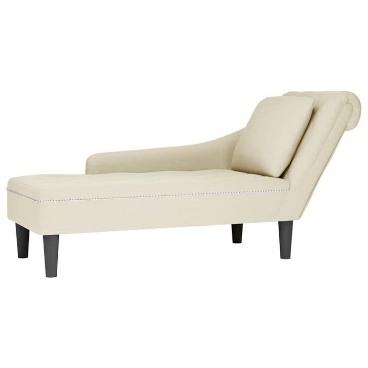 vidaXL Chaise longue met kussen&rechterarmleuning fluweel, Huis en Inrichting, Banken | Sofa's en Chaises Longues, Nieuw, Verzenden