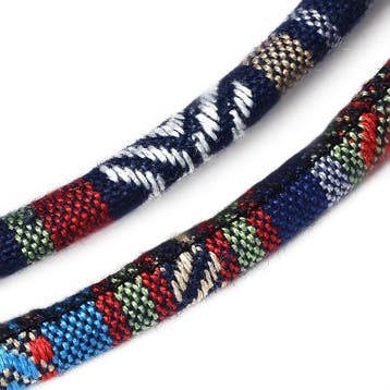 1 meter Trendy gestikt Aztec koord 6mm Russian Blue, Ophalen of Verzenden, Nieuw, Draad