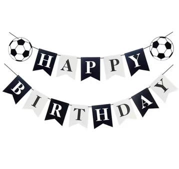 Voetbal party set XXL zwart/wit 152-delig, Ophalen of Verzenden, Nieuw, Overige typen