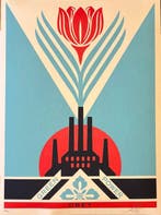 Shepard Fairey (OBEY) (1970) - Green Power Factory (Blue)