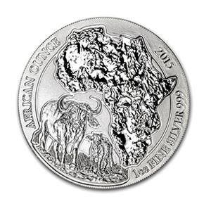 Rwanda / Ruanda African Buffalo 1 oz 2015 (capsule), Verzenden, Overige landen, Losse munt, Zilver