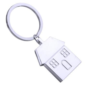 Fako Bijoux - Sleutelhanger - Klein Huisje - Zilverkleurig, Verzenden, Nieuw