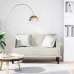 vidaXL Loveseat bank crème 111 cm fluweel, Verzenden, Nieuw, Stof
