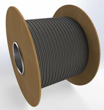 Staalkabel Zwart 4mm 100 meter op haspel, Verzenden, Nieuw