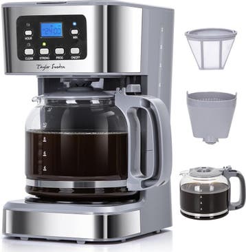 Koffiezetapparaat - filterkoffie - Glazen pot - RVS - 950W -, Verzenden, Zo goed als nieuw