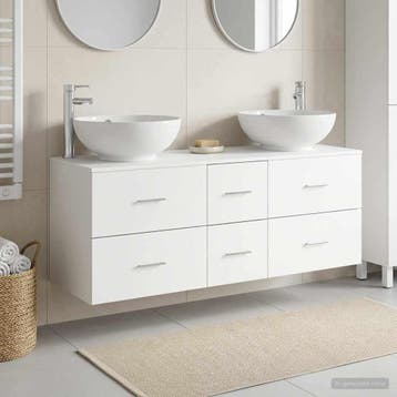 vidaXL Badkamermeubelset 3 st Wit 49,5 x 44,5 x 65 cm, Verzenden, Nieuw