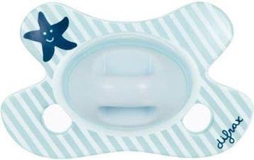 Difrax Fopspeen Natural - 0+ Maanden - Newborn - Blue, Verzenden, Nieuw