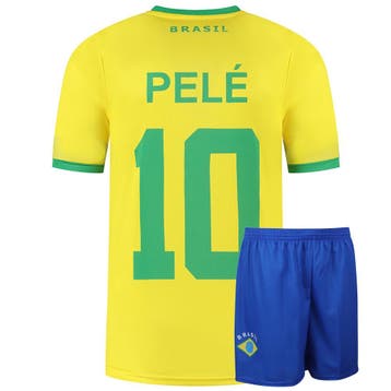 Brazilie Voetbaltenue Thuis Pele - Kind en Volwassenen, Verzenden, Nieuw
