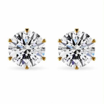 Oorstekers - 18 karaat Geel goud - 2.04ct. tw. Diamant