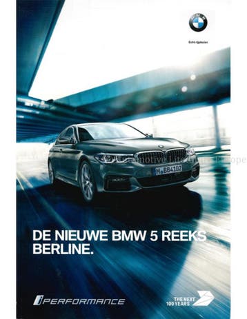 2016 BMW 5 SERIE SEDAN BROCHURE NEDERLANDS, Nieuw, BMW, Author