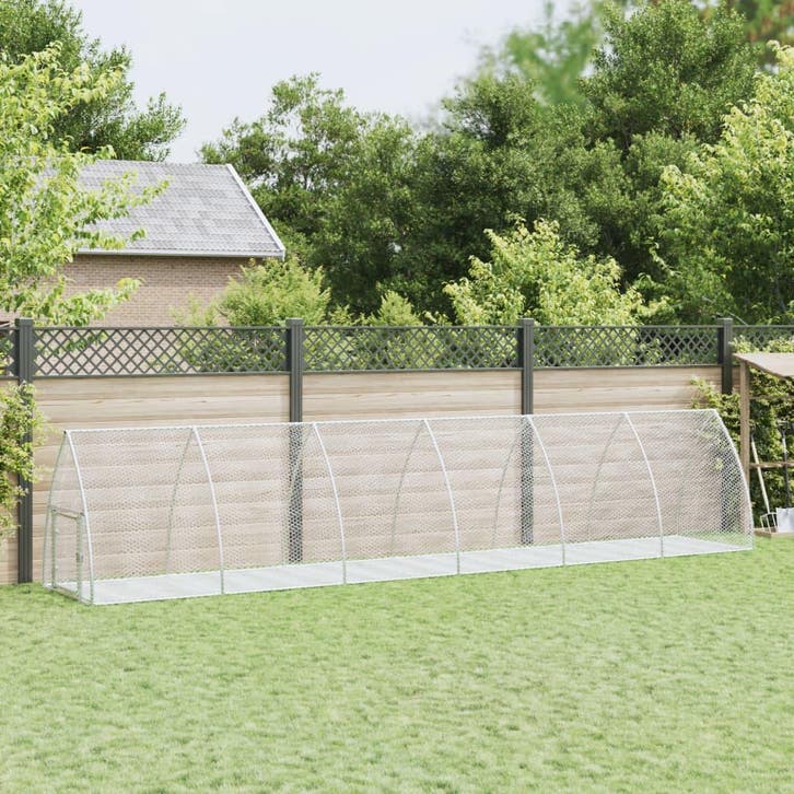 vidaXL Konijnenhok 105x600x120 cm gegalvaniseerd staal, Dieren en Toebehoren, Knaagdieren en Konijnen | Hokken en Kooien, Nieuw