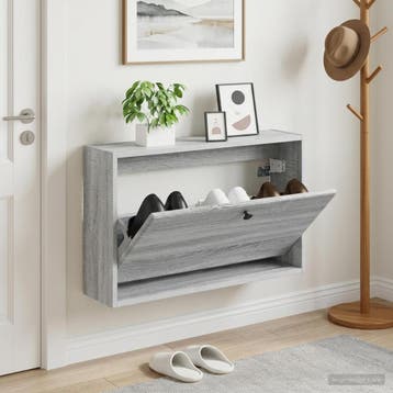 vidaXL Wandgemonteerde Schoenkast BREDA 71 x 17 x 43 cm, Verzenden, Nieuw