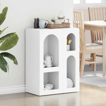 vidaXL Dressoir ELST Wit 59 x 35 x 80.5 cm Bewerkt hout, Huis en Inrichting, Kasten | Dressoirs, Verzenden, Nieuw, Overige houtsoorten