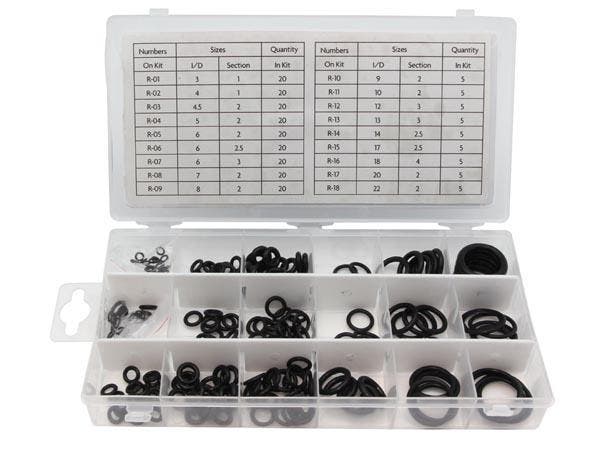 Assortiment intrilrubber o-ringen, metrisch - 225-delig, Doe-het-zelf en Verbouw, Overige Doe-het-zelf en Verbouw, Nieuw, Ophalen of Verzenden