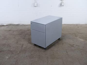 Tweedehands ladeblok zilvergrijs verrijdbaar 1 lade +, Huis en Inrichting, Kasten | Ladekasten, Overige materialen, Minder dan 50 cm