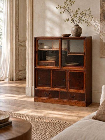 Kast - Massief houten frame en kwaliteitsfineer met een