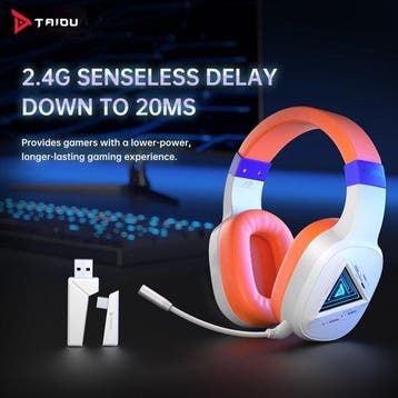 2dekans | TAIDU THS320Pro - 2.4GHz Draadloze Gaming Headset, Ophalen of Verzenden, Zo goed als nieuw