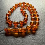 Tasbih-gebed rozenkrans kralen in olijfvorm - Barnsteen -
