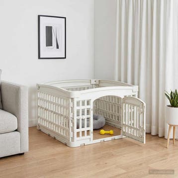 vidaXL 4 Paneel Hond Speelhekje 60 x 60 x 38 cm Kunststof, Verzenden, Nieuw