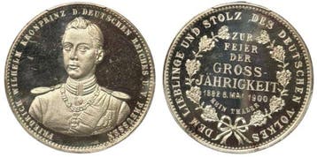 Duitsland. Medal 1900 / Crown Prince Wilhelm’s Age of