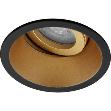 GU10 Inbouwspot Set - Mat Zwart/Goud - Inbouw Rond -, Huis en Inrichting, Metaal of Aluminium, Nieuw, Ophalen of Verzenden, Led