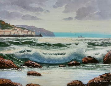 Bruno Di Giulio (1943) - Mareggiata in costiera