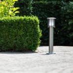 Resident 2 sokkellamp Nikkel Buitenverlichting, Verzenden, Nieuw
